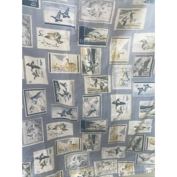 Men’s Woolrich Cotton Duck Stamp Print Button Up Long Sleeve Size Large - Picture 8 of 8